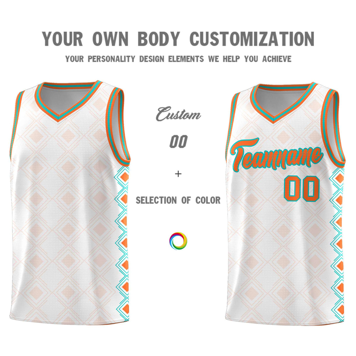 Custom White Side Blocks Sports Uniform Basketball Jersey|KXKSHOP