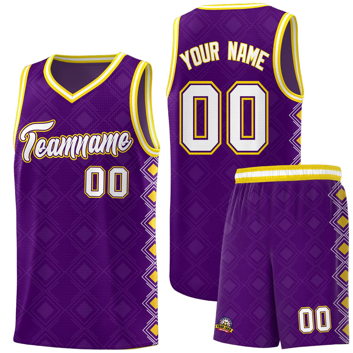 Custom Purple Side Blocks Sports Uniform Basketball Jersey|KXKSHOP