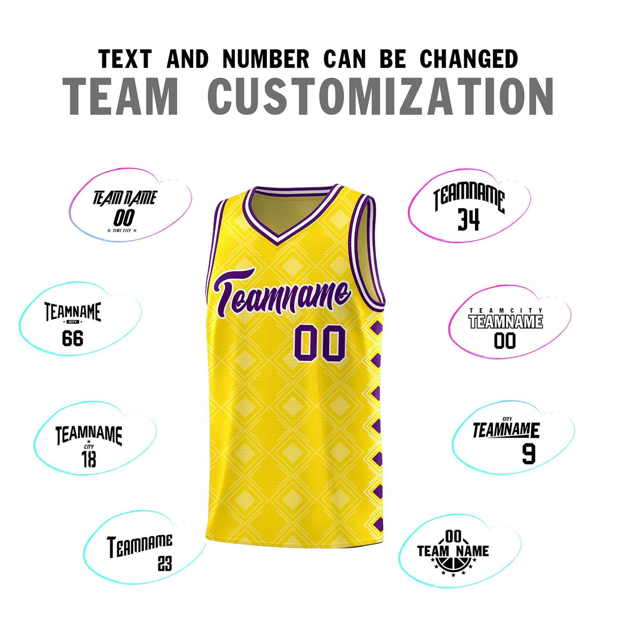Custom Gold Side Blocks Sports Uniform Basketball Jersey|KXKSHOP