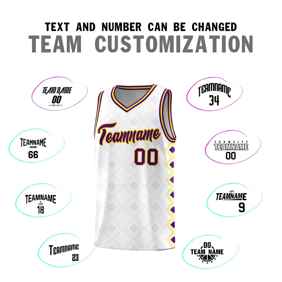 Custom White Side Blocks Sports Uniform Basketball Jersey|KXKSHOP