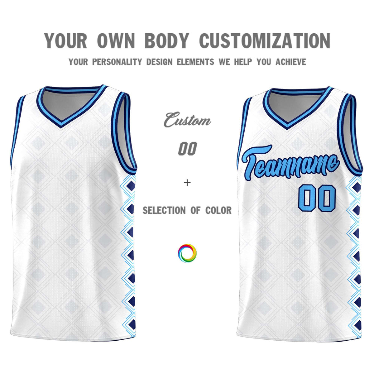 Custom White Side Blocks Sports Uniform Basketball Jersey|KXKSHOP