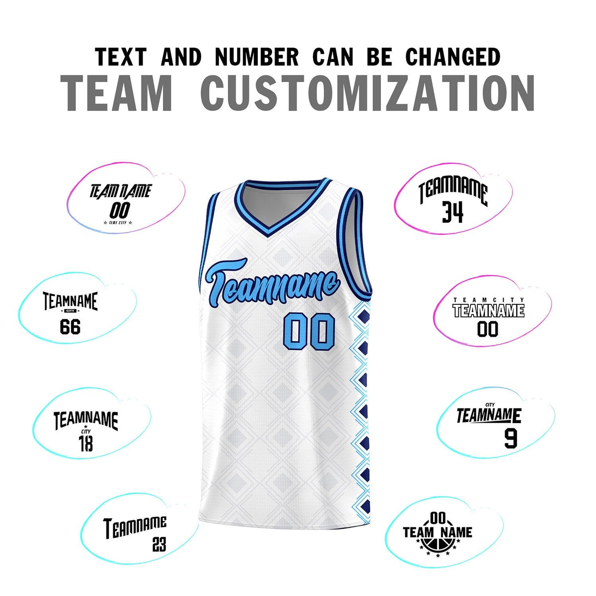 Custom White Side Blocks Sports Uniform Basketball Jersey|KXKSHOP