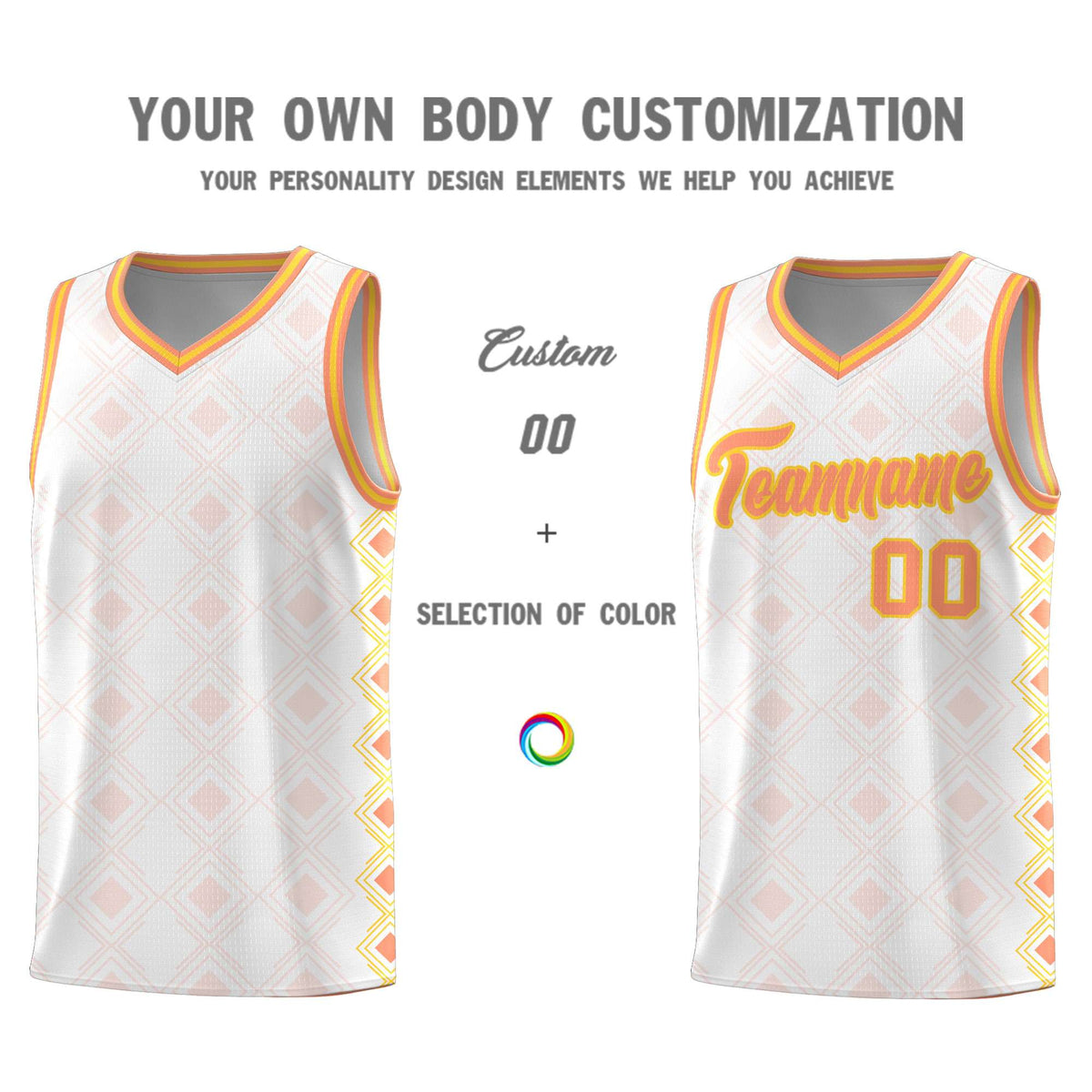 Custom White Side Blocks Sports Uniform Basketball Jersey|KXKSHOP