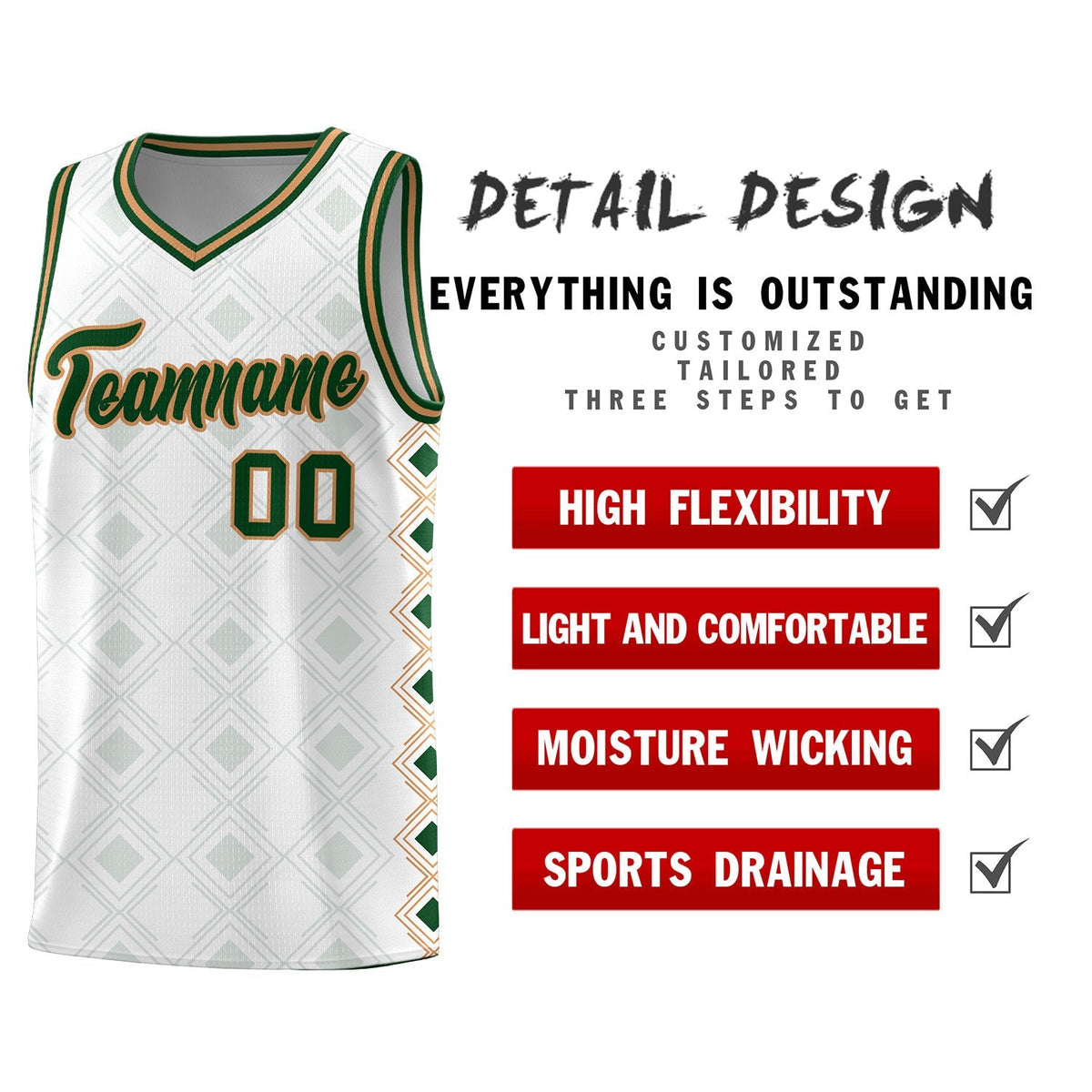 Custom White Side Blocks Sports Uniform Basketball Jersey|KXKSHOP