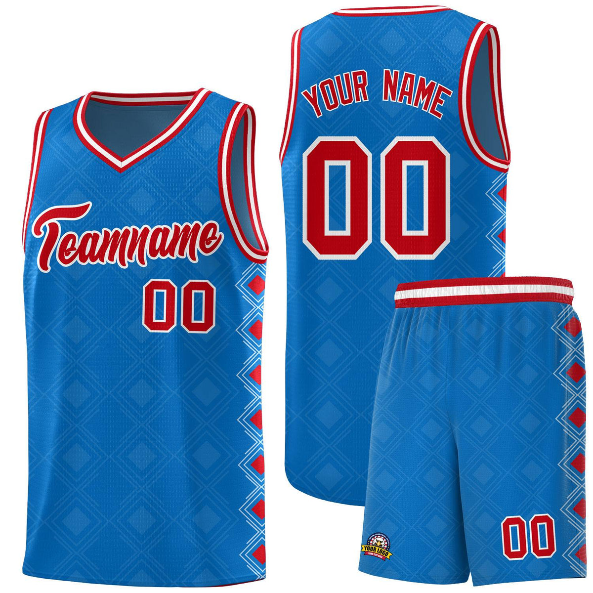 Custom Royal Side Blocks Sports Uniform Basketball Jersey|KXKSHOP