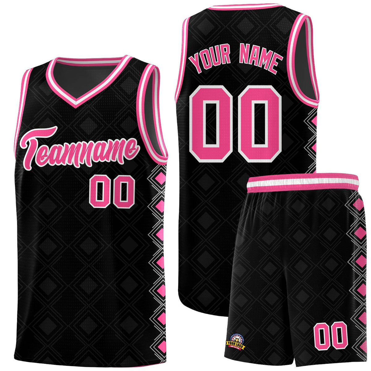 Custom Black Side Blocks Sports Uniform Basketball Jersey|KXKSHOP