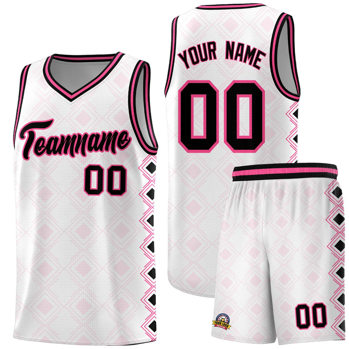 Custom White Side Blocks Sports Uniform Basketball Jersey|KXKSHOP