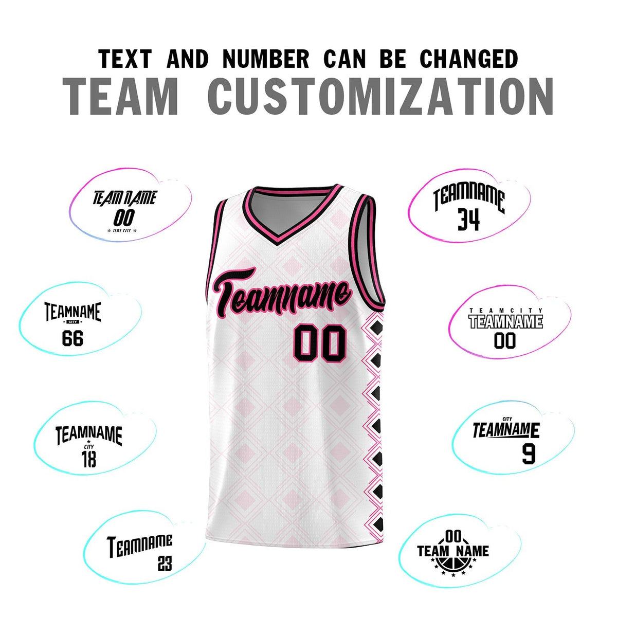 Custom White Side Blocks Sports Uniform Basketball Jersey|KXKSHOP