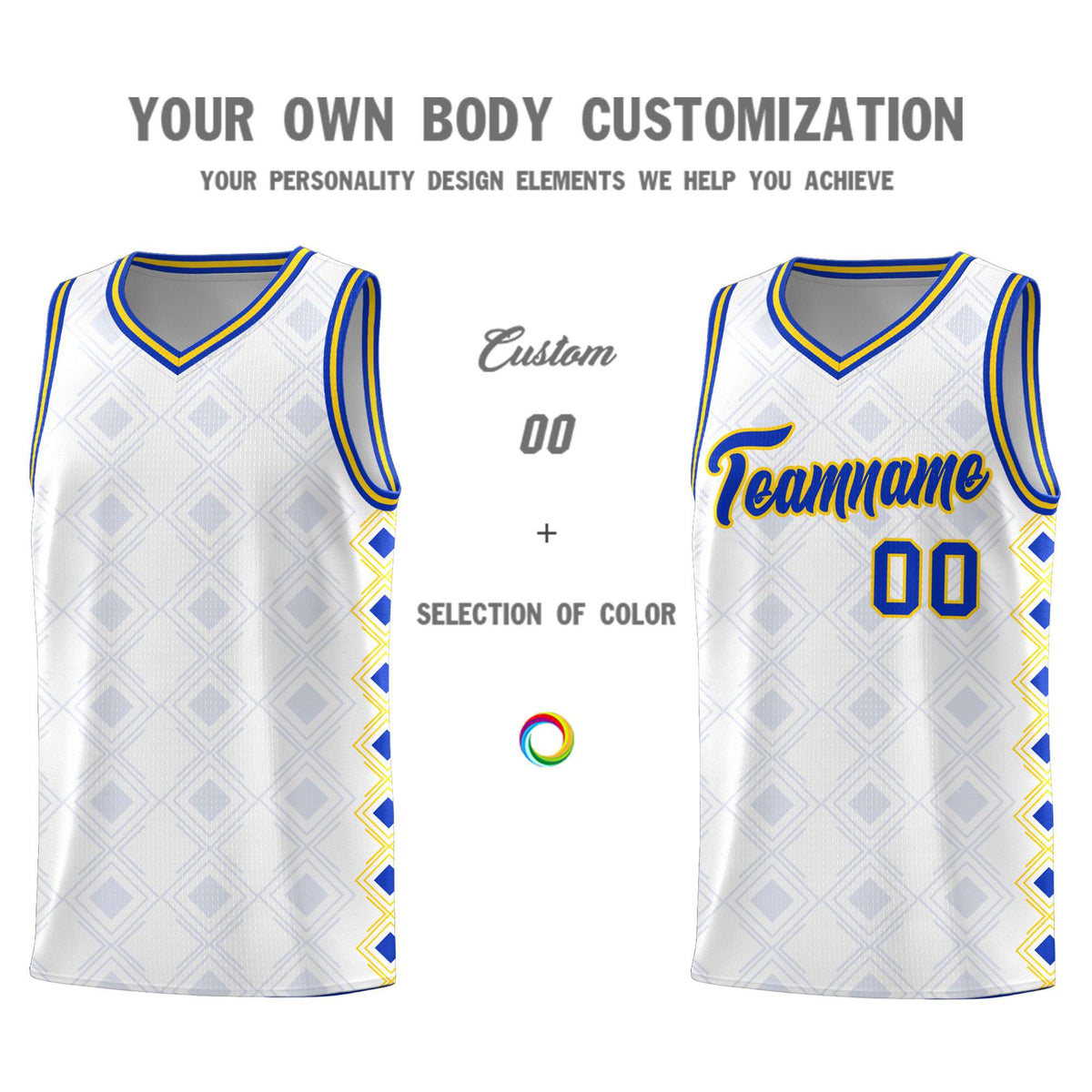 Custom White Side Blocks Sports Uniform Basketball Jersey|KXKSHOP