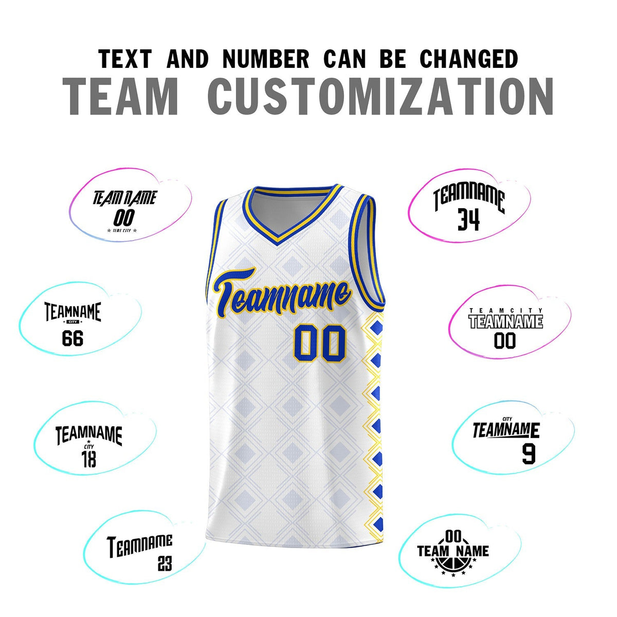 Custom White Side Blocks Sports Uniform Basketball Jersey|KXKSHOP