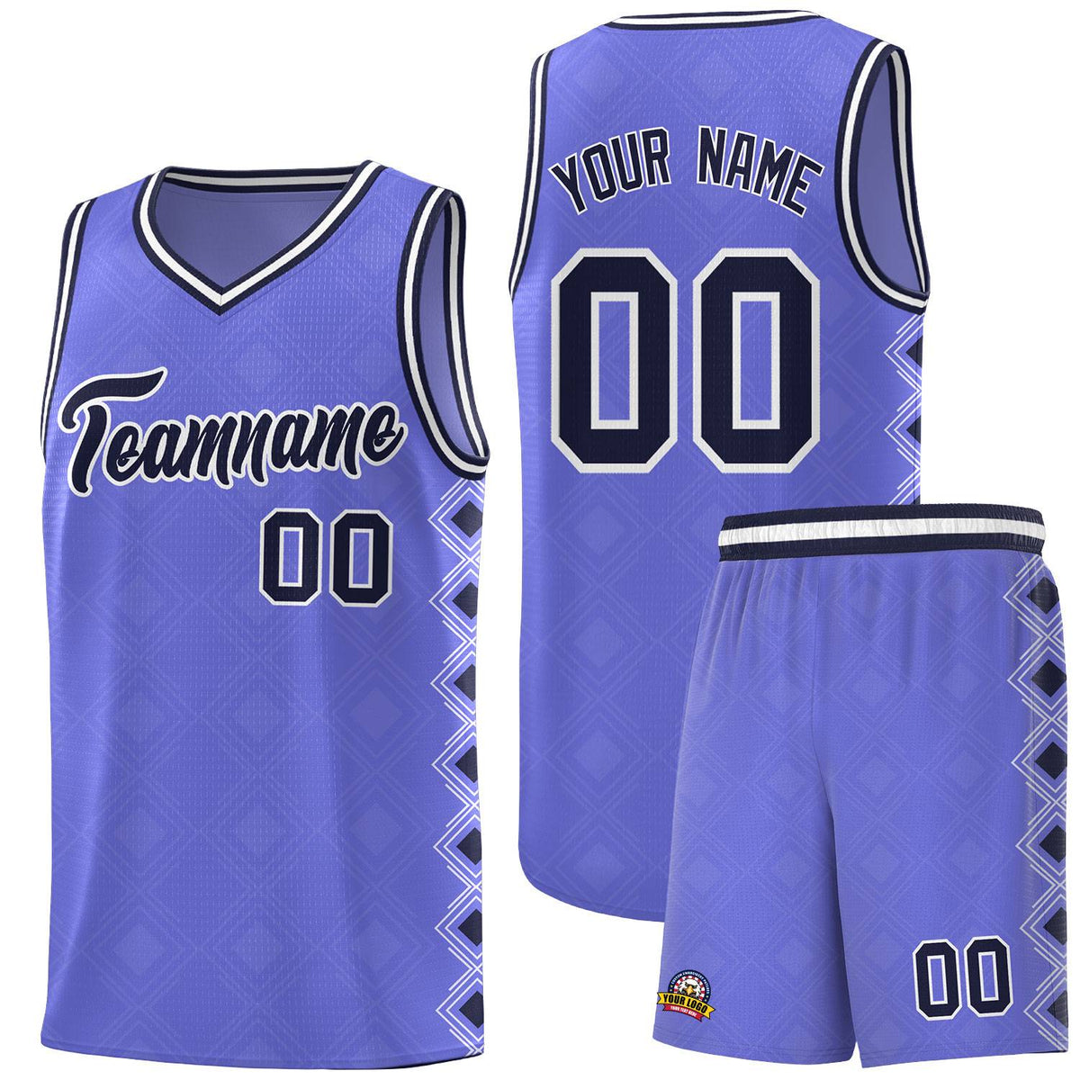 Custom Purple Side Blocks Sports Uniform Basketball Jersey|KXKSHOP
