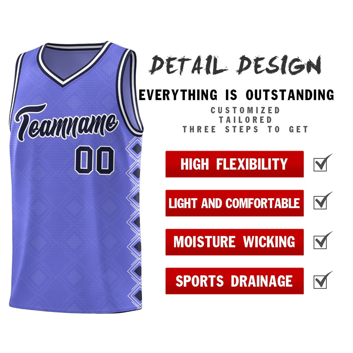 Custom Purple Side Blocks Sports Uniform Basketball Jersey|KXKSHOP