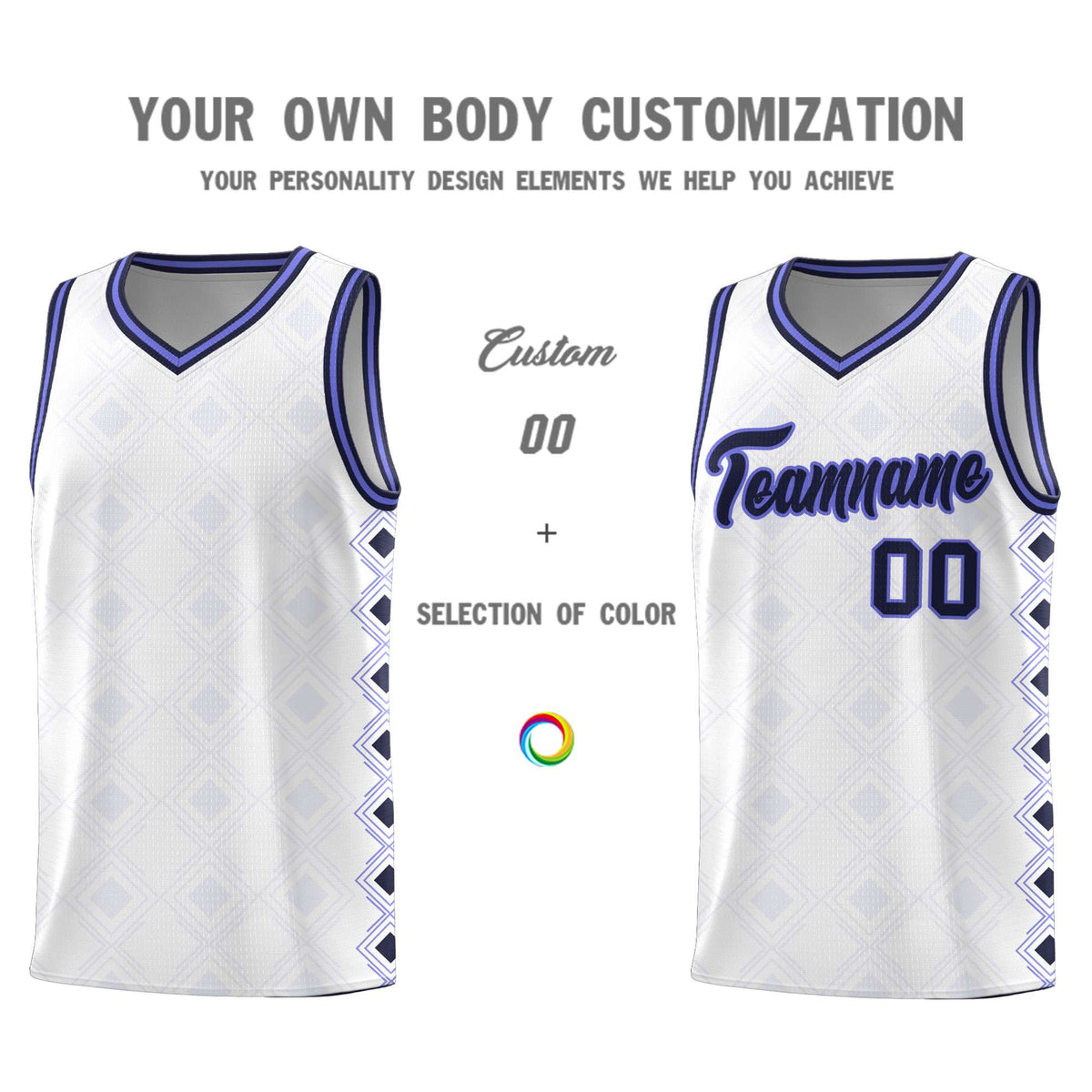Custom White Side Blocks Sports Uniform Basketball Jersey|KXKSHOP