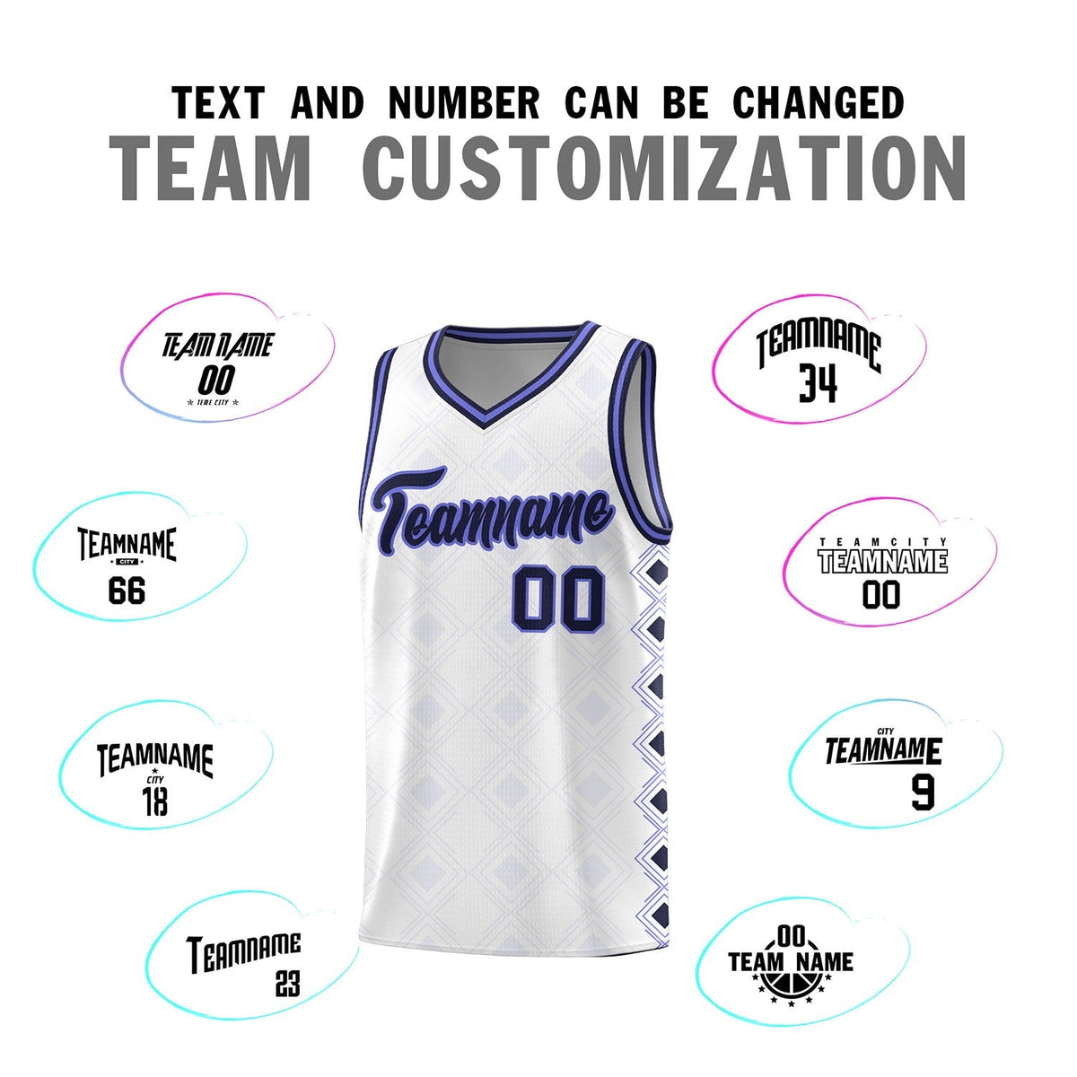 Custom White Side Blocks Sports Uniform Basketball Jersey|KXKSHOP