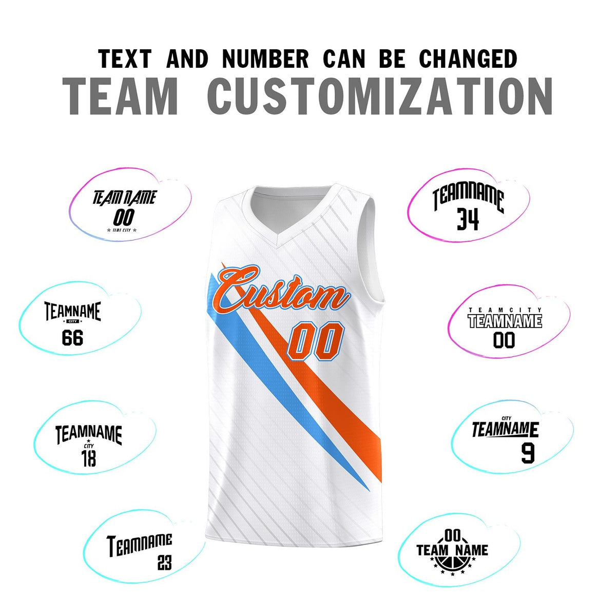 Custom White Diagonal Pinstripe Pattern Color Block Sports Uniform Basketball Jersey|KXKSHOP
