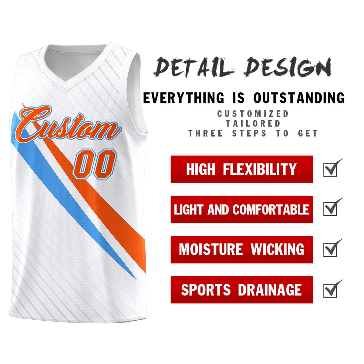 Custom White Diagonal Pinstripe Pattern Color Block Sports Uniform Basketball Jersey|KXKSHOP