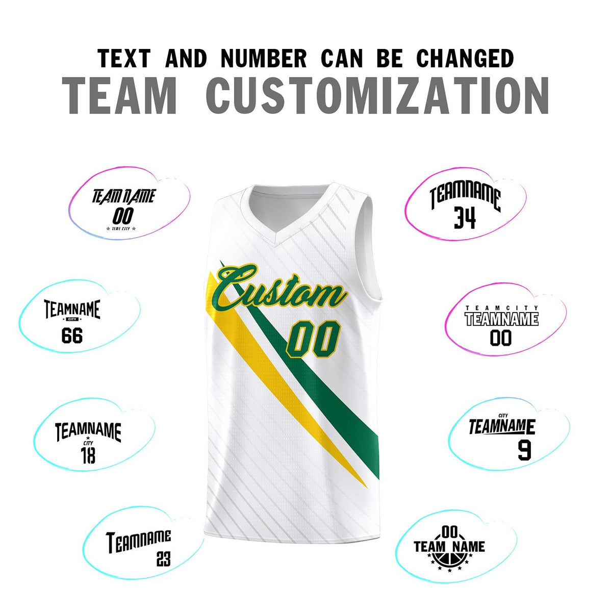 Custom White Diagonal Pinstripe Pattern Color Block Sports Uniform Basketball Jersey|KXKSHOP