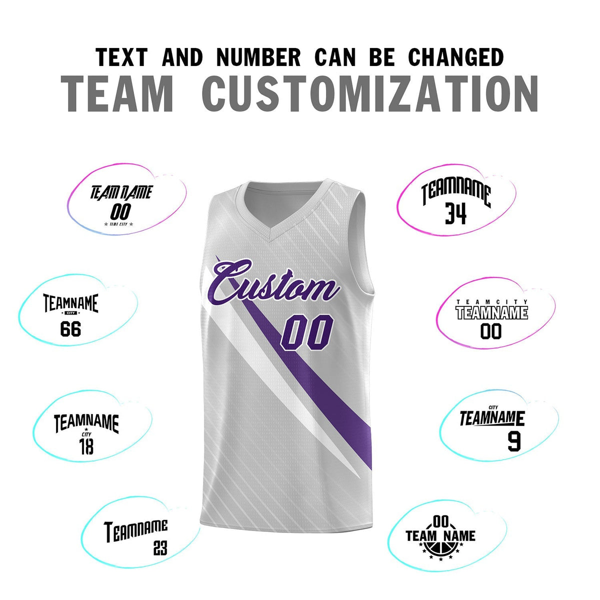 Custom Gray Diagonal Pinstripe Pattern Color Block Sports Uniform Basketball Jersey|KXKSHOP