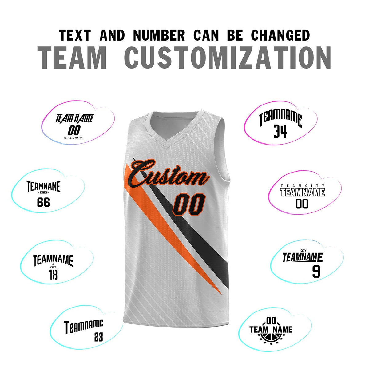 Custom Gray Diagonal Pinstripe Pattern Color Block Sports Uniform Basketball Jersey|KXKSHOP