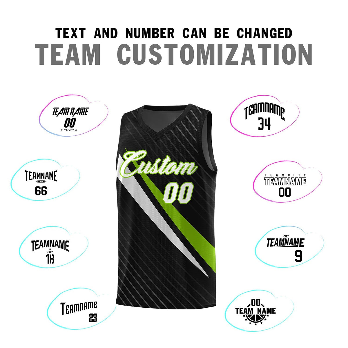 Custom Black Diagonal Pinstripe Pattern Color Block Sports Uniform Basketball Jersey|KXKSHOP