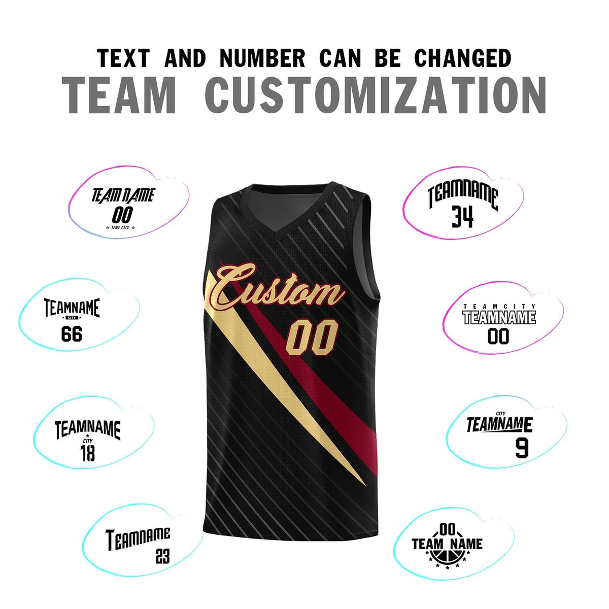 Custom Black Diagonal Pinstripe Pattern Color Block Sports Uniform Basketball Jersey|KXKSHOP