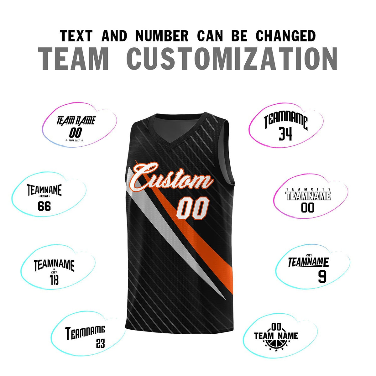 Custom Black Diagonal Pinstripe Pattern Color Block Sports Uniform Basketball Jersey|KXKSHOP