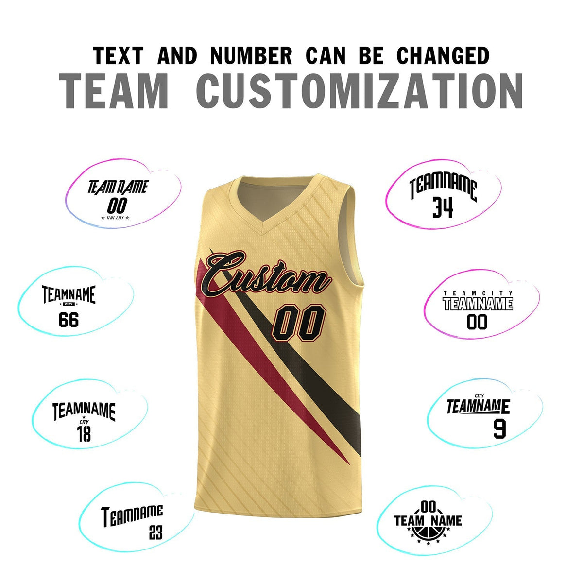 Custom Khaki Diagonal Pinstripe Pattern Color Block Sports Uniform Basketball Jersey|KXKSHOP