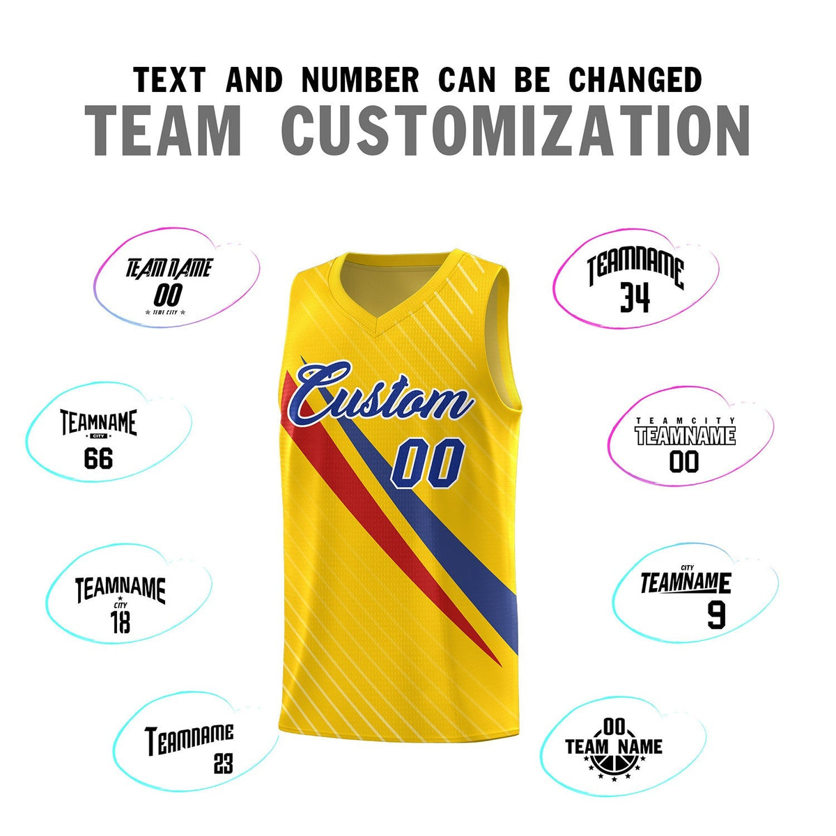 Custom Gold Diagonal Pinstripe Pattern Color Block Sports Uniform Basketball Jersey|KXKSHOP
