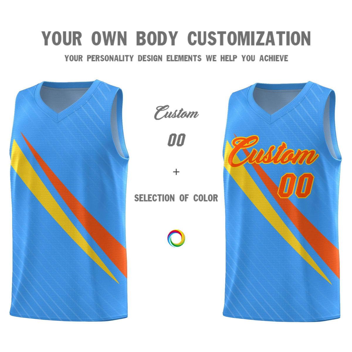 Custom Light Blue Diagonal Pinstripe Pattern Color Block Sports Uniform Basketball Jersey|KXKSHOP