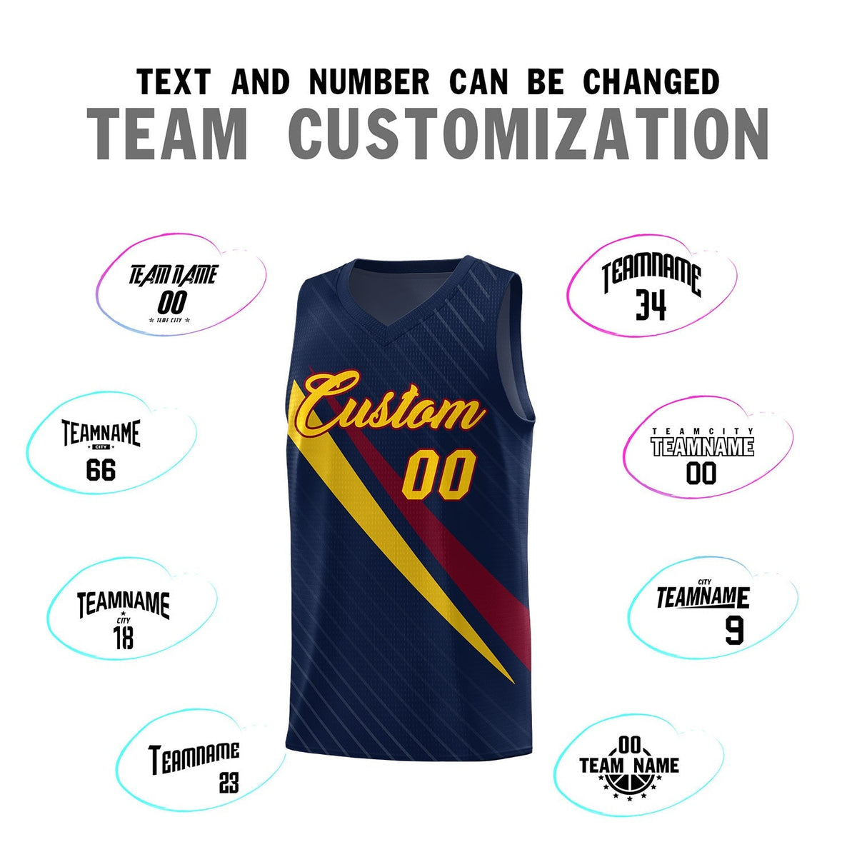 Custom Navy Diagonal Pinstripe Pattern Color Block Sports Uniform Basketball Jersey|KXKSHOP