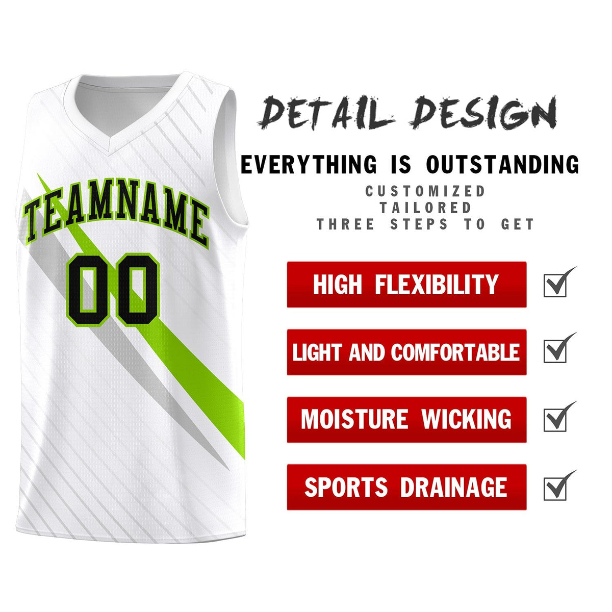 Custom White Diagonal Pinstripe Pattern Color Block Sports Uniform Basketball Jersey|KXKSHOP