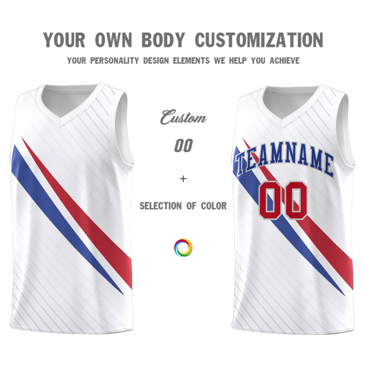 Custom White Diagonal Pinstripe Pattern Color Block Sports Uniform Basketball Jersey|KXKSHOP