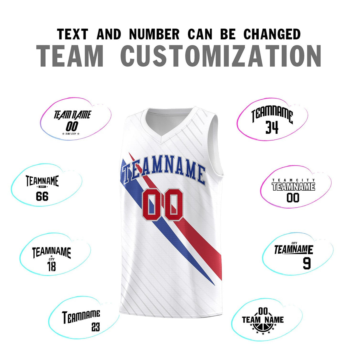 Custom White Diagonal Pinstripe Pattern Color Block Sports Uniform Basketball Jersey|KXKSHOP