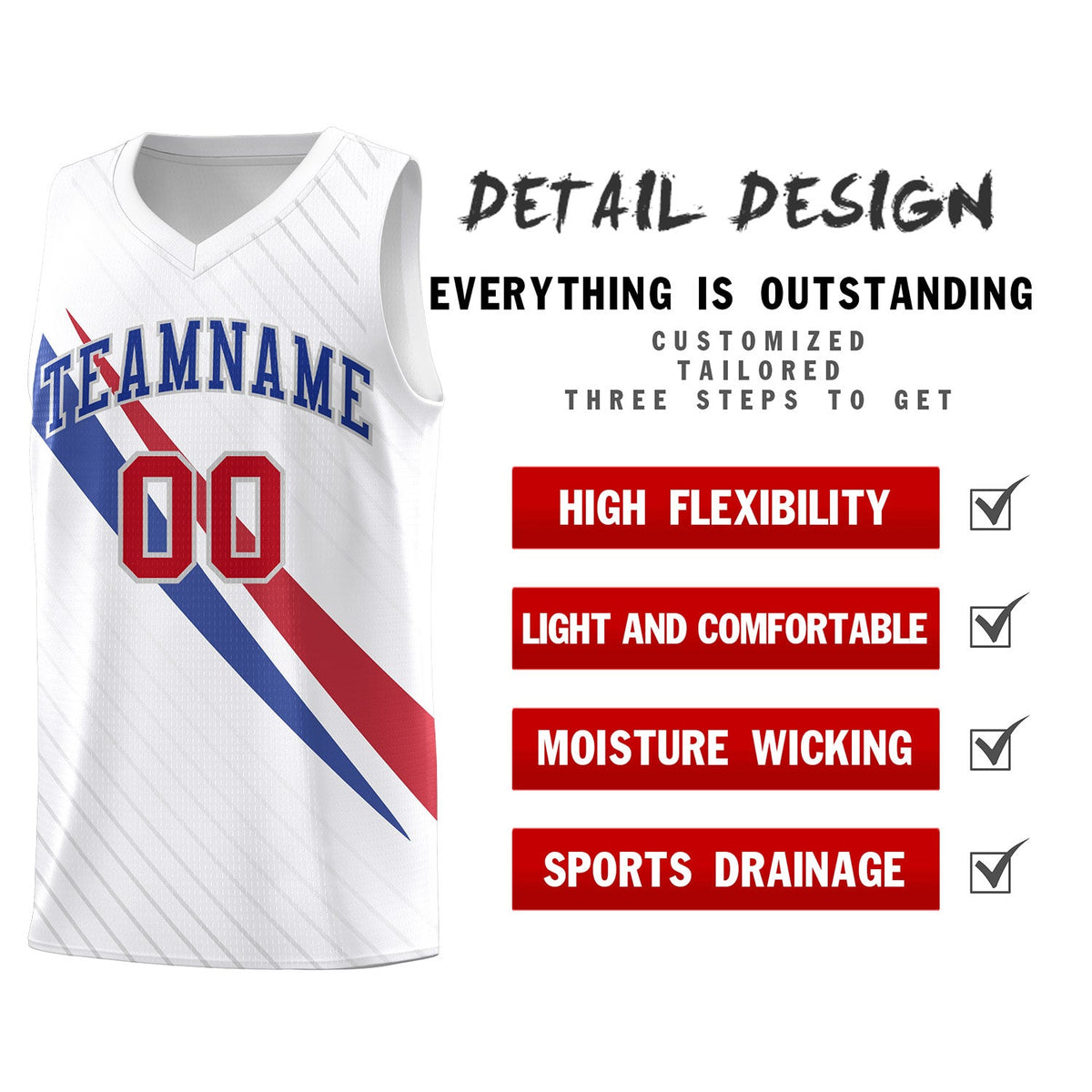 Custom White Diagonal Pinstripe Pattern Color Block Sports Uniform Basketball Jersey|KXKSHOP