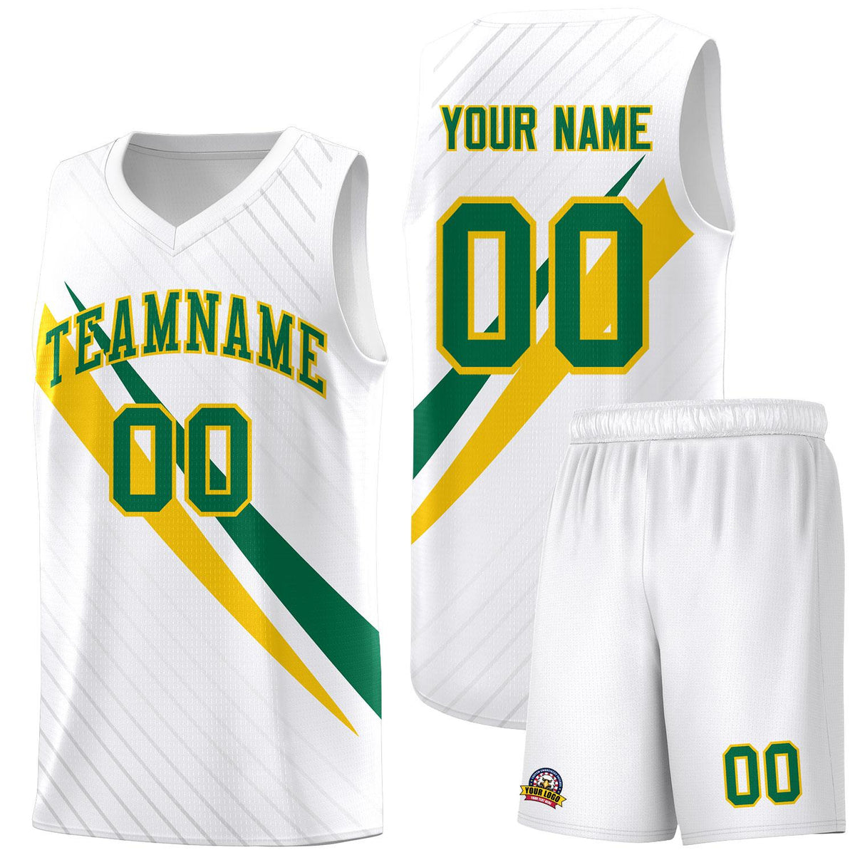 Custom White Diagonal Pinstripe Pattern Color Block Sports Uniform Basketball Jersey|KXKSHOP