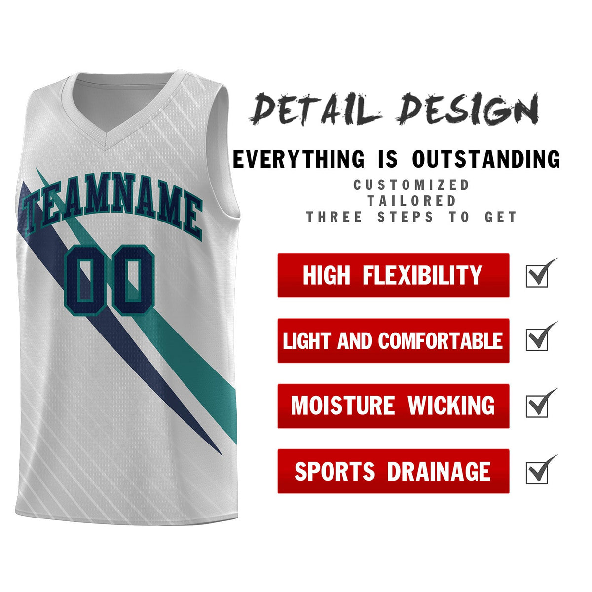 Custom Gray Diagonal Pinstripe Pattern Color Block Sports Uniform Basketball Jersey|KXKSHOP