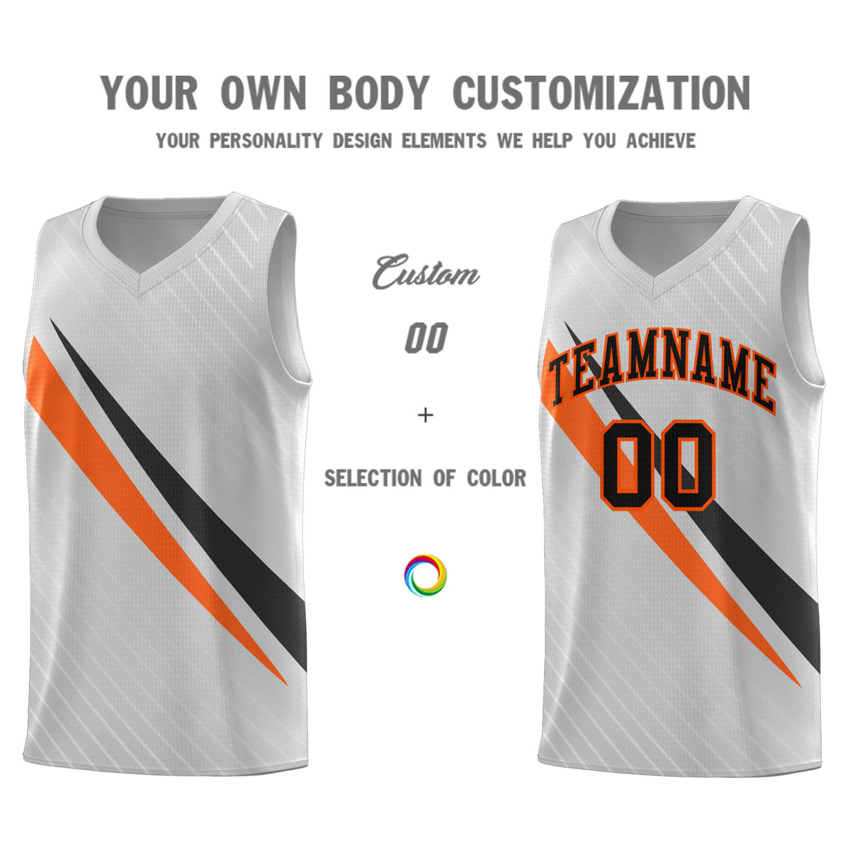 Custom Gray Diagonal Pinstripe Pattern Color Block Sports Uniform Basketball Jersey|KXKSHOP