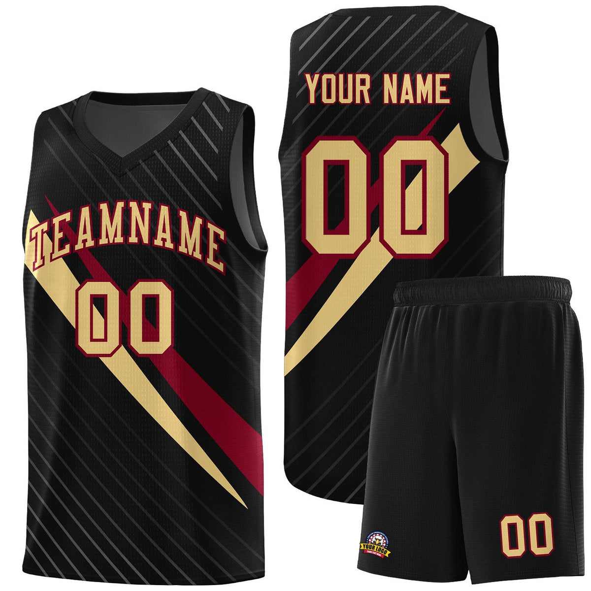 Custom Black Diagonal Pinstripe Pattern Color Block Sports Uniform Basketball Jersey|KXKSHOP