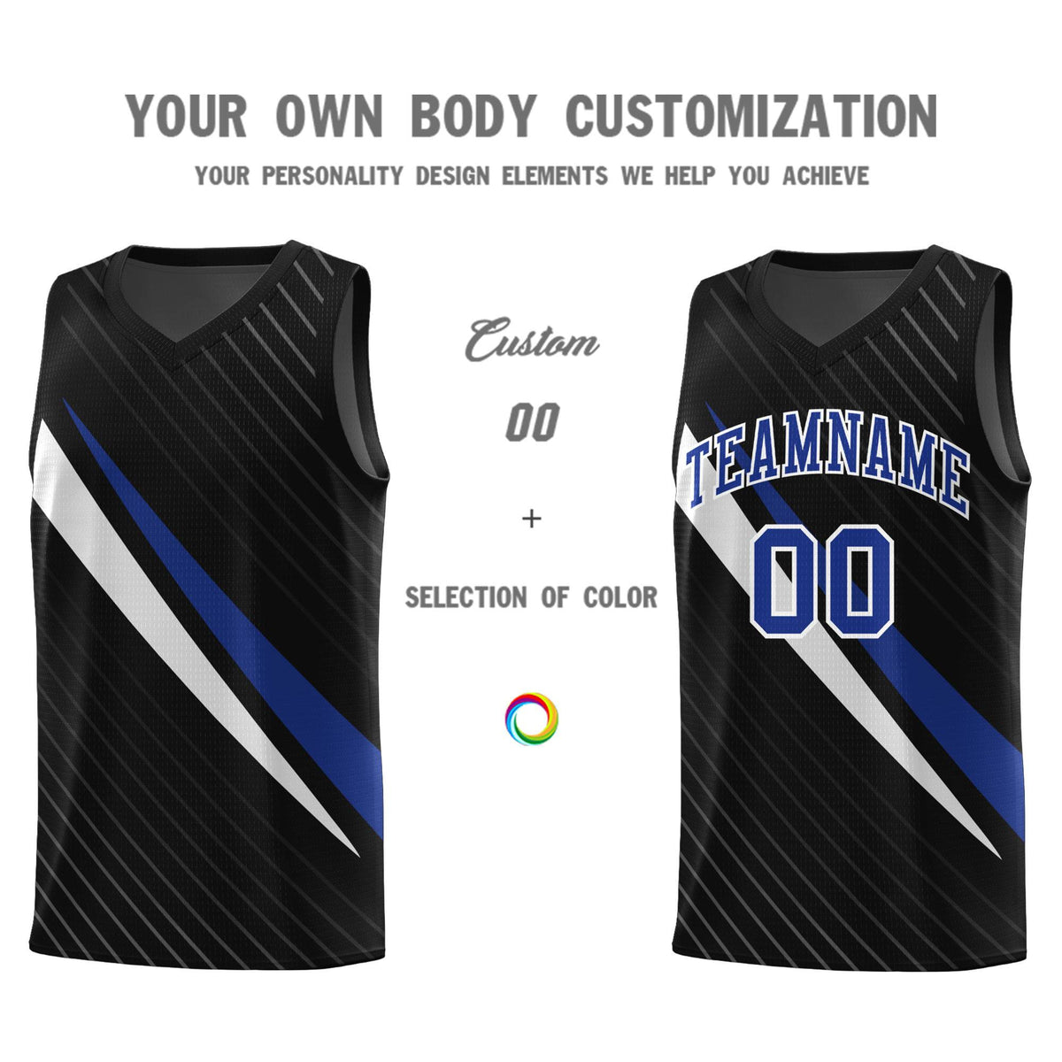 Custom Black Diagonal Pinstripe Pattern Color Block Sports Uniform Basketball Jersey|KXKSHOP
