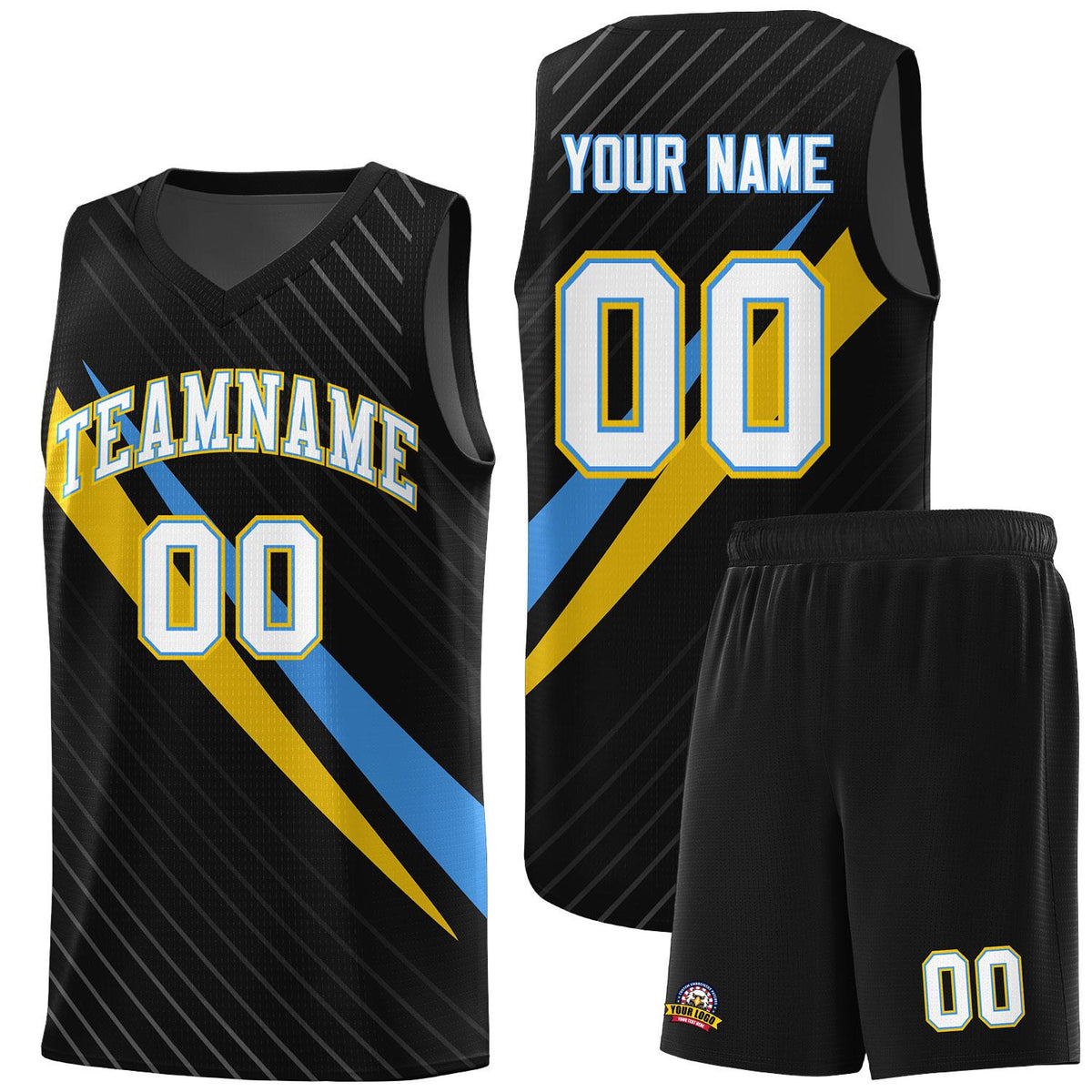 Custom Black Diagonal Pinstripe Pattern Color Block Sports Uniform Basketball Jersey|KXKSHOP