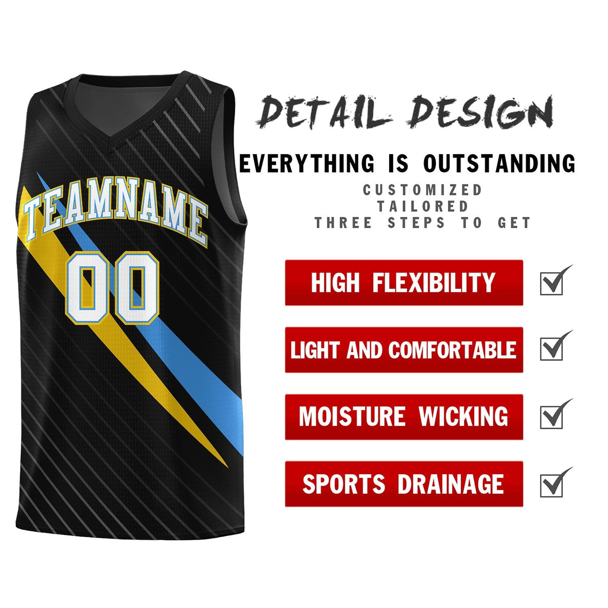 Custom Black Diagonal Pinstripe Pattern Color Block Sports Uniform Basketball Jersey|KXKSHOP