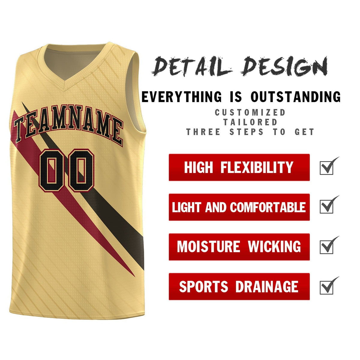Custom Khaki Diagonal Pinstripe Pattern Color Block Sports Uniform Basketball Jersey|KXKSHOP