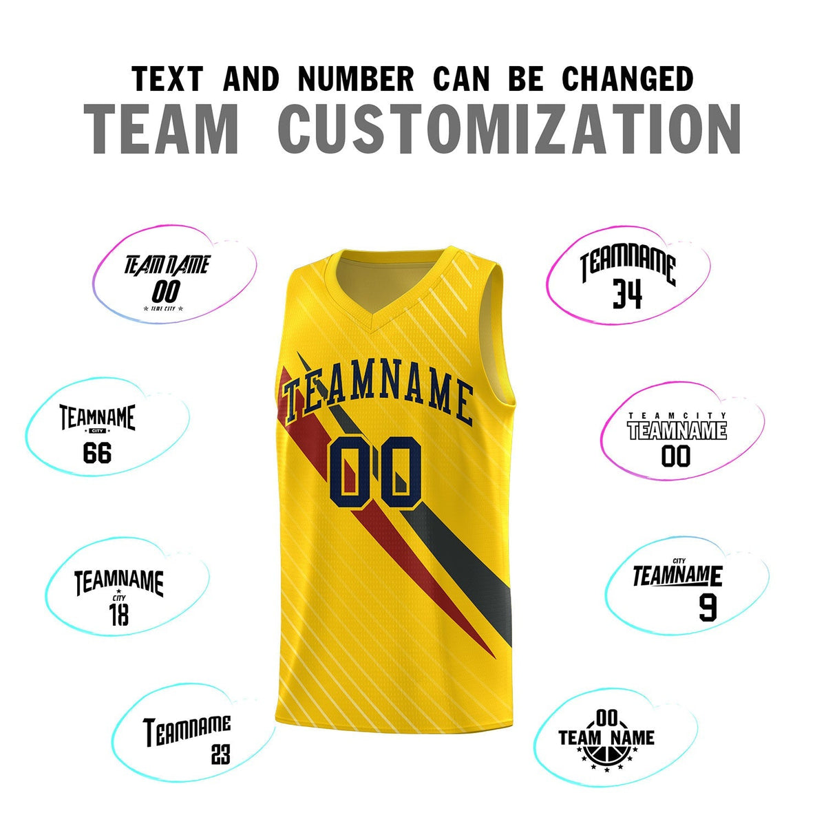 Custom Gold Diagonal Pinstripe Pattern Color Block Sports Uniform Basketball Jersey|KXKSHOP