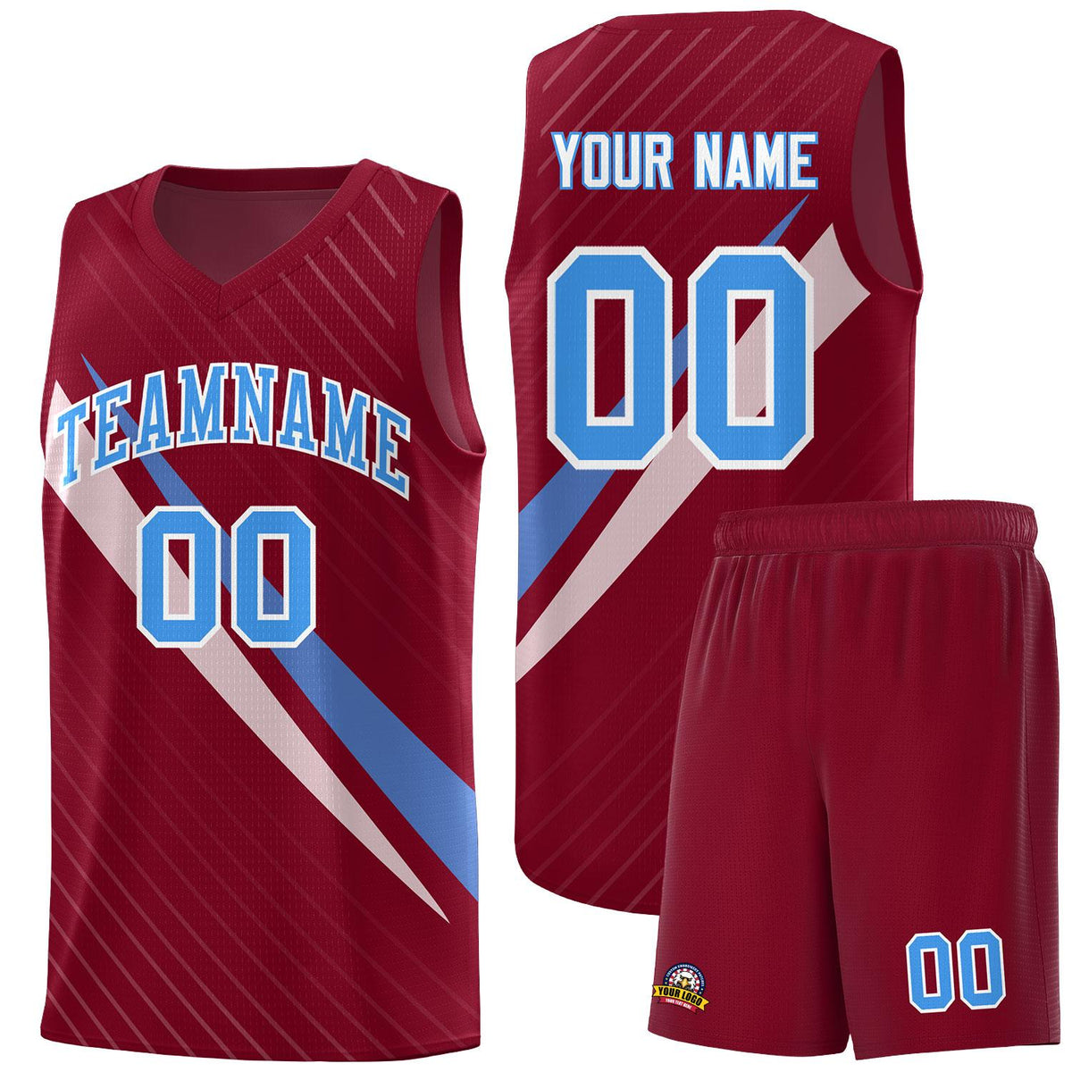 Custom Crimson Diagonal Pinstripe Pattern Color Block Sports Uniform Basketball Jersey|KXKSHOP