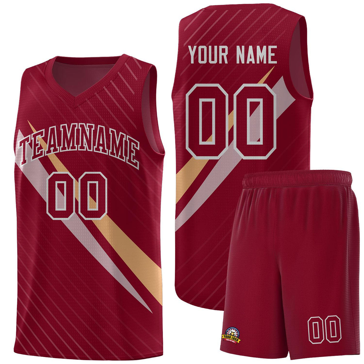 Custom Crimson Diagonal Pinstripe Pattern Color Block Sports Uniform Basketball Jersey|KXKSHOP