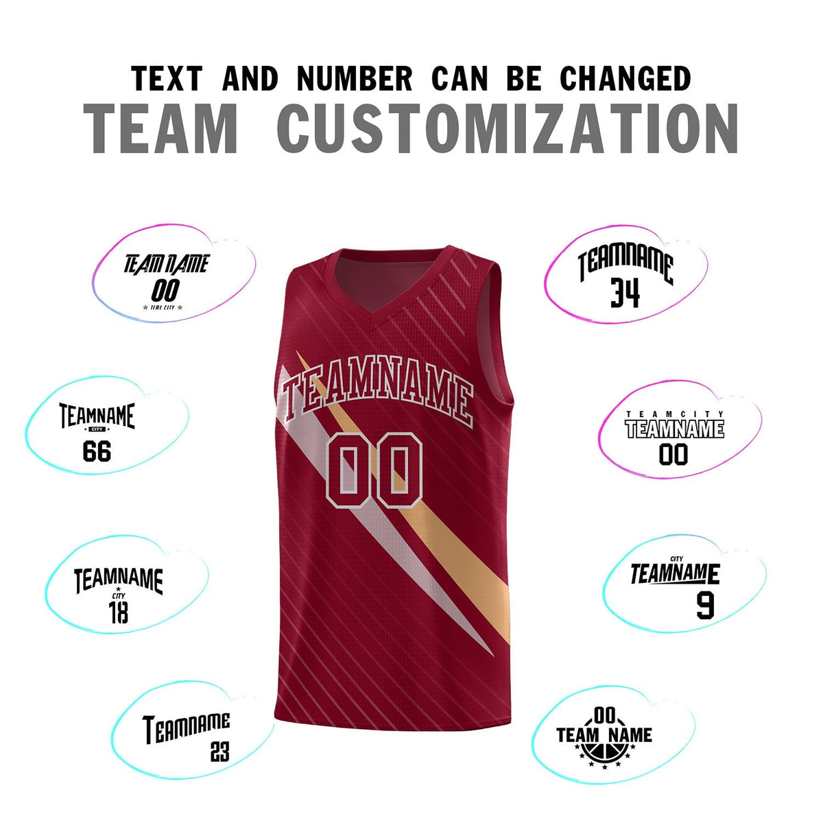 Custom Crimson Diagonal Pinstripe Pattern Color Block Sports Uniform Basketball Jersey|KXKSHOP