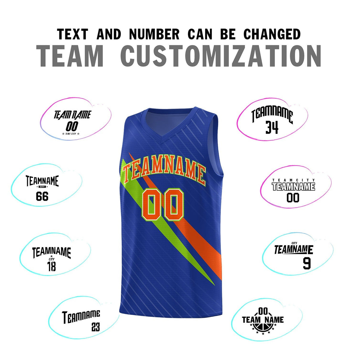 Custom Royal Diagonal Pinstripe Pattern Color Block Sports Uniform Basketball Jersey|KXKSHOP