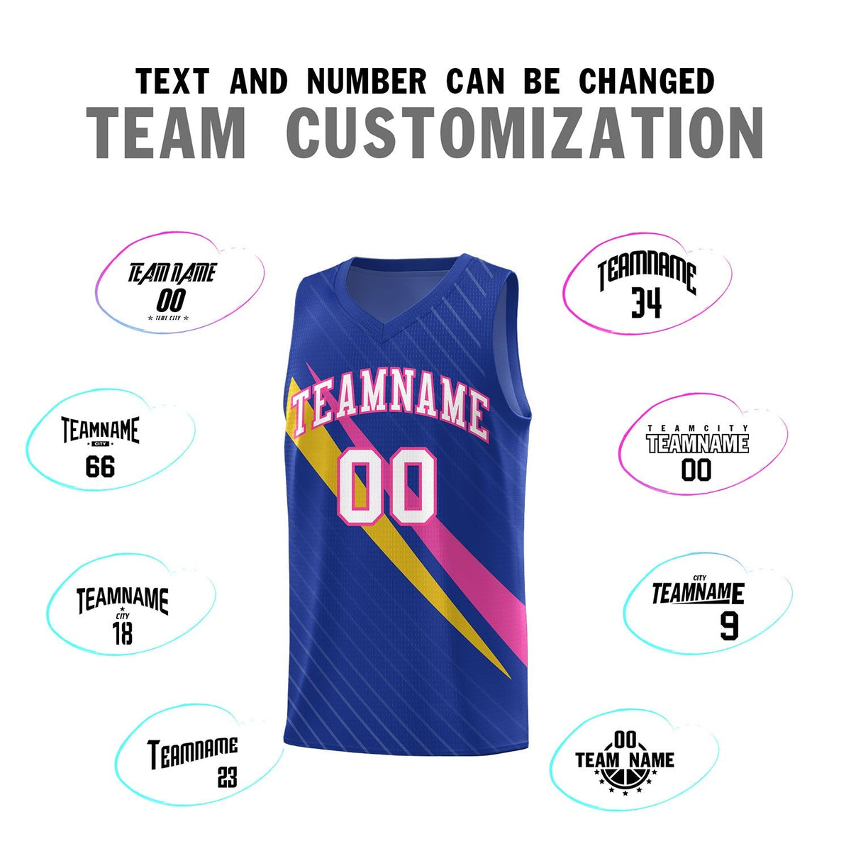 Custom Royal Diagonal Pinstripe Pattern Color Block Sports Uniform Basketball Jersey|KXKSHOP