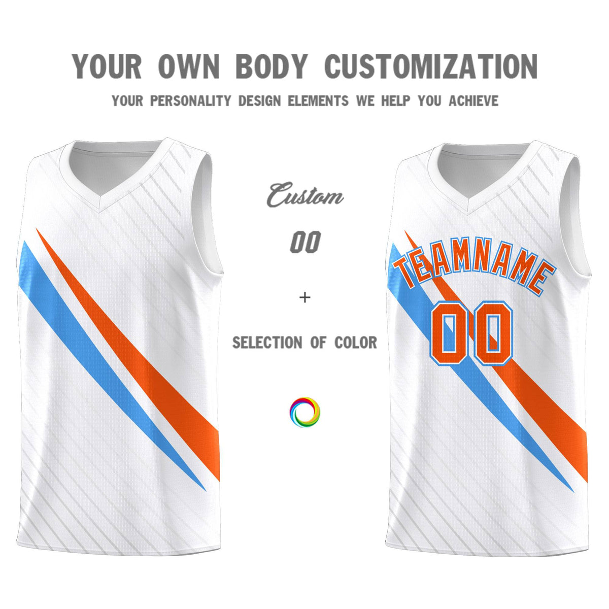 Custom White Diagonal Pinstripe Pattern Color Block Sports Uniform Basketball Jersey|KXKSHOP