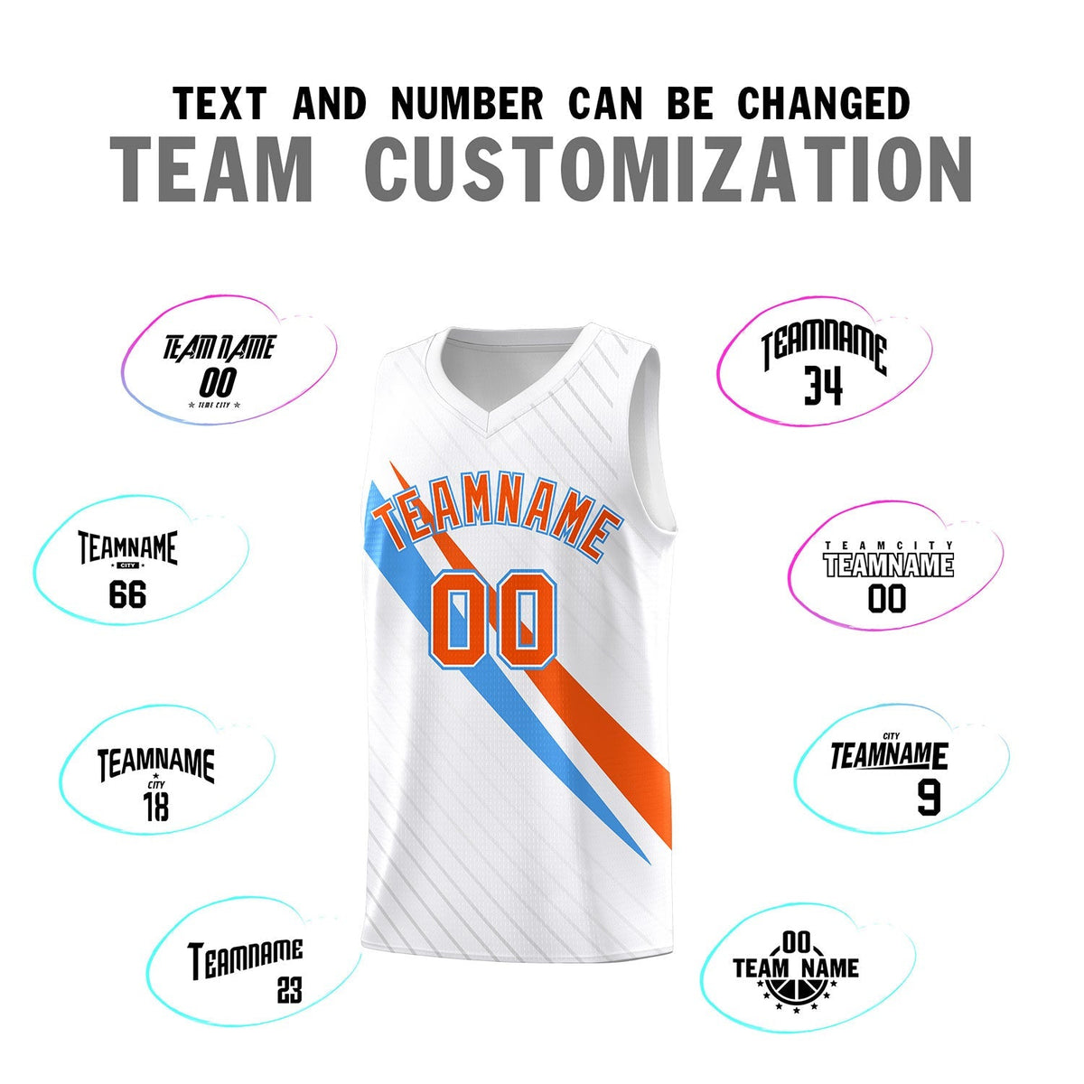 Custom White Diagonal Pinstripe Pattern Color Block Sports Uniform Basketball Jersey|KXKSHOP